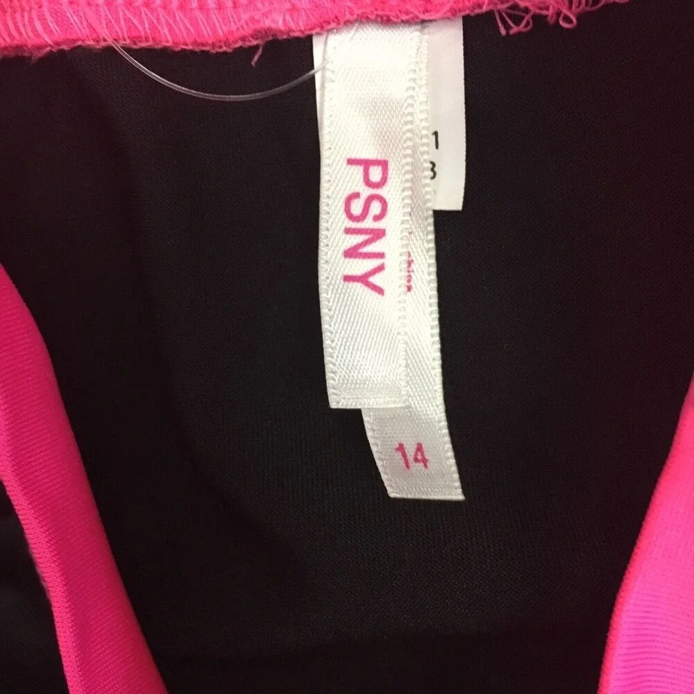 PSNY P.S. from‎ Aeropostale Girls Rash Guard Size 14 Pink Black Swim Shirt NEW